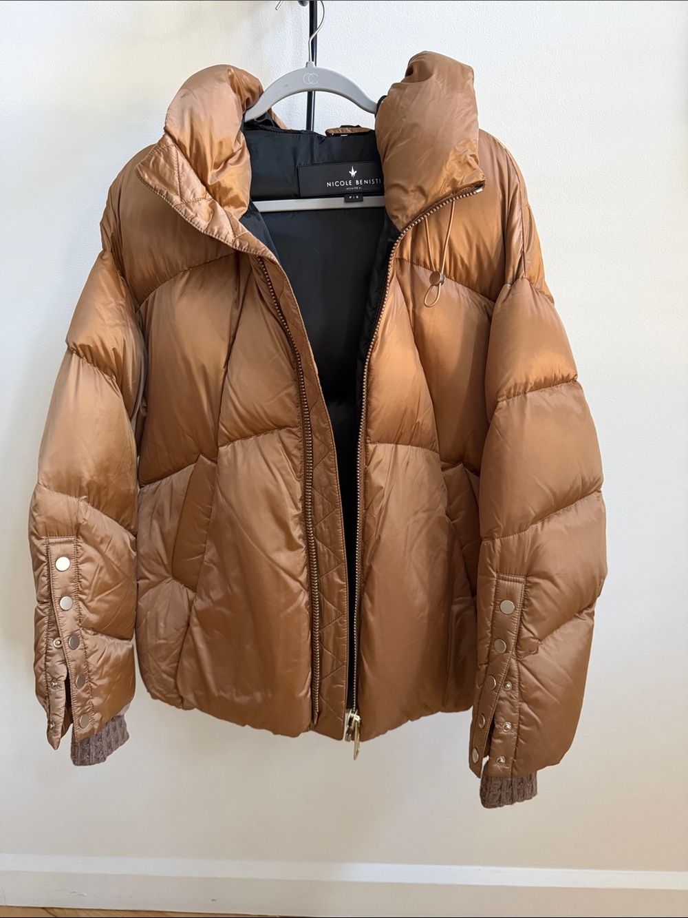 Nicole Benisti Caramel Montague Sateen Puffer